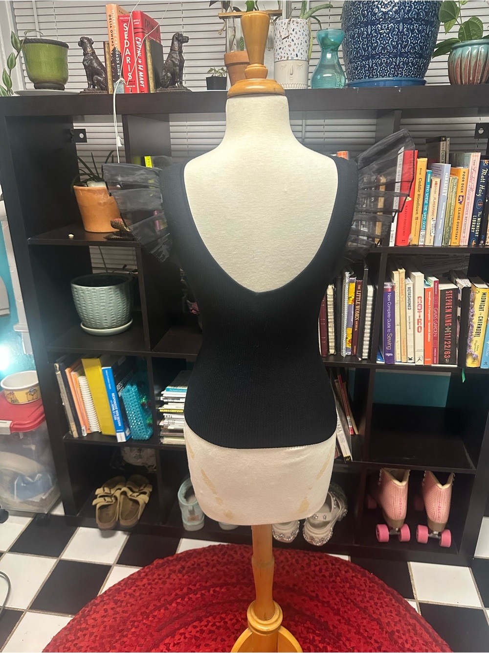 Anthropologie Black Ruffled-Sleeve Knit Tank - Picture 6 of 8